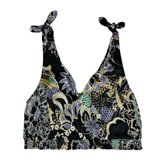 Free People Weekend in Montauk cropped Floral Tank Top - Picture 2 of 8